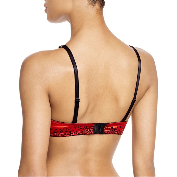 CHANTELLE “Satine” Red & Black Lace Bra 32D 2061 - Picture 2 of 2